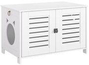 Štýlový biely domček pre mačky (mačací sen)