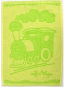 Detský uterák BEBÉ mašinka zelený 30x50 cm