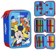 Školský peračník trojposchodový s náplňou Myšiak Mickey