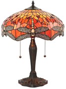 Endon 64093 - Stolová lampa Tiffany DRAGONFLY 2xE27/60W/230V priemer 41 cm