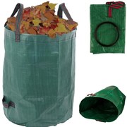 Skladací záhradný kôš ideálny na zber lístia, trávy a ďalšieho odpadu - 120L - zelený