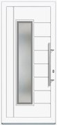 Solid Elements Vchodové dvere T054, 90 P, rozmer vr. zárubne: 1000 × 2100 mm, plast, pravé, biele, presklené