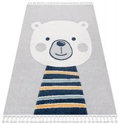 Detský koberec YOYO GD50 sivý / biely - macko