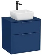 Kúpeľňová skrinka bez umývadla Roca Optica 58,5x56,5x45,5 cm modrá mat OPTDESK602ZM
