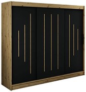 Skriňa Halifax Y 250 Dub Artisan/čierna