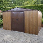 Záhradný domček BestBerg BBSH-1113W / 13,3 m² / 342,5 x 389 x 202 cm / dekor dreva/hnedá