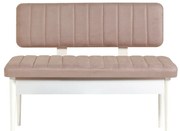 Lavice VINA s úložným prostorem 110 cm bílá/béžová