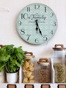 Opálové antik nástenné hodiny The Love of a Family - 34 * 3cm / 1 * AA