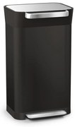 Čierny nášľapný oceľový odpadkový kôš 30 l Titan – Joseph Joseph