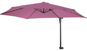 Nástenný slnečník Casoria 3 m polyester hliník/oceľ - levanduľovo-červená