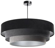 Luster na lanku TRINITI 1xE27/60W/230V čierna/šedá