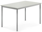 Stôl SONITUS, 1200x800x720 mm, HPL - šedá, strieborná