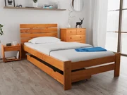 Posteľ PARIS zvýšená 90x200 cm, jelša Rošt: S latkovým roštom, Matrac: Matrac Somnia 18 cm