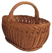 Prútený kôš na drevo s držadlom 41x52 cm