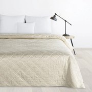 Dekorstudio Zamatový prehoz na posteľ LUIZ s lesklým vzorom - krémový Rozmer prehozu (šírka x dĺžka): 170x210cm