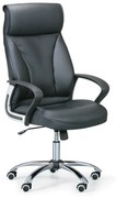 Kožené kancelárske kreslo DERRY, čierna