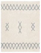 Modrý krémový prateľný ručne tkaný bavlnený koberec 120x160 cm Atlas Natural – Lorena Canals