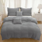 Mikroplyš obliečky Homa TRAIL GREY 3-dielna sada 140x200 cm