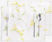 Goldea prestieranie na stôl teflónové - kvety mimózy - sada 2ks 30 x 40 cm