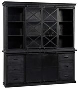 Príborník z mangového dreva Denver Black 220 cm X - industriálný nábytok z masívuMangonabytok