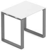 Konferenčný stôl Creator 80 x 60 cm, grafitová podnož, biela