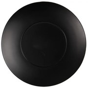 Čierno-zlatý servírovací tanier s hviezdičkami - Ø 33*1 cm