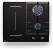 Klarstein MultiChef 4, indukčné a plynové varná doska, 4 varné zóny, 2 plynové horáky, 2 indukčné varné dosky, FlexZone