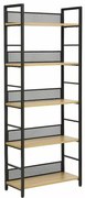 Regál Surový R5 154 cm dub prírodný/čierny