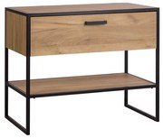 Umývadlová skrinka Brooklin 827 1S dub zlatý/čierna