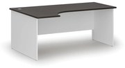 Kancelársky rohový pracovný stôl PRIMO WHITE, 1800 x 1200 mm, ľavý, biela/wenge