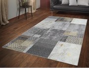 Koberec Edessa 80x150 cm, šedo-zlatý, vintage%