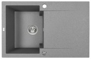 Kuchinox Chichi, 1-komorový granitový drez 740x480x194 mm, šedá, LAV-SBH_511Y
