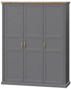 Skriňa 3d Tara p3/ta graphite/pacific walnut