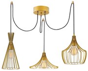 Luster na lanku MEZOPOTAMYA 3xE27/40W/230V pavúk zlatá