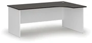 Kancelársky rohový pracovný stôl PRIMO WHITE, 1800 x 1200 mm, pravý, biela/wenge