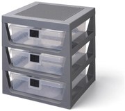 Sivý organizér s 3 zásuvkami LEGO® Storage
