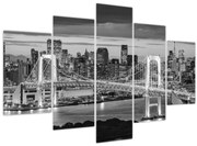 Obraz - Čiernobiele veľkomesto (150x105 cm)