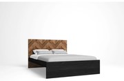 Čierna/v prírodnej farbe dvojlôžková posteľ 160x200 cm Gio – Marckeric