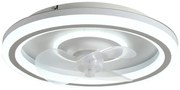 Biele LED stropné svietidlo na diaľkové ovládanie/s ventilátorom Alan – SULION