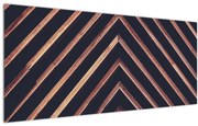 Obraz dreveného motívu na čiernom pozadí (120x50 cm)