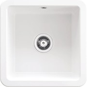 Deante Lumi, 1-komorový keramický drez 457×457×205 mm, biela, DEA-ZCU_610B