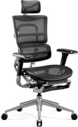 Ergonomická kancelárska stolička s podnožkou Normal Size, čierna: Diablo V-Master