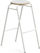 Barová stolička ALTUS, výška 790 mm, biela/šedá