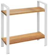 WENKO 53024100 - Polica LOUISA 32x33 cm biela/hnedá