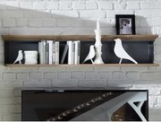 Nástenná polica Jasmin, grafit/dub%