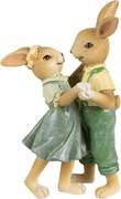 Dekorácia tancujúci králičí pár - 9*7*15 cm