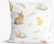 Goldea veľkonočná dekoračná obliečka na vankúš - veselá veľká noc 45 x 45 cm