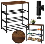 Botník STELLA 4 úrovne, čierny