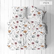 KREPOVÉ OBLIEČKY KORALOVE 160X200 CM, 2KS 70X80 CM KVETY
