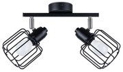 Bodové svietidlo Beluci, 2x čierne drôtené tienidlo, (možnosť polohovania)